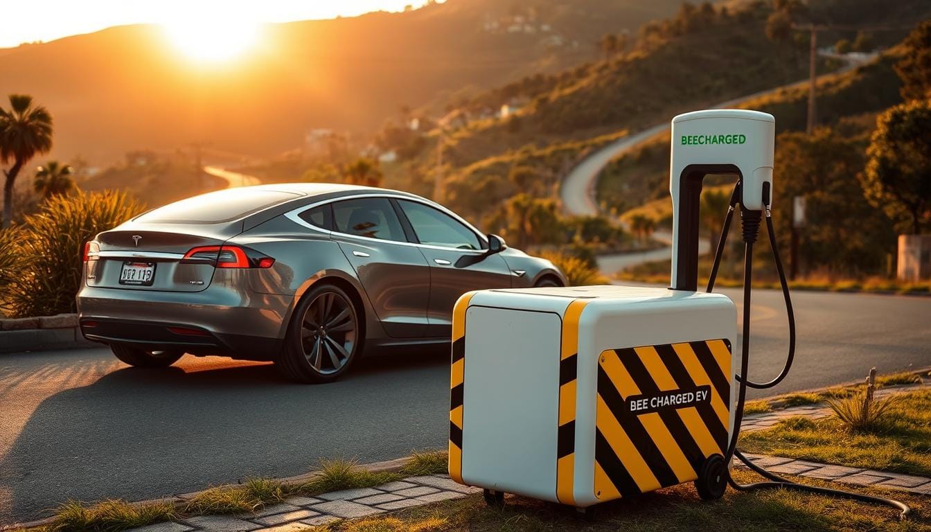 Emergency Tesla charging in Hollywood Hills